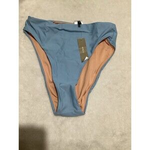 J. Crew Blue high rise cheeky bikini Bottom